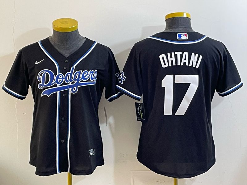 Youth Nike 2026 Los Angeles Dodgers #17 Ohtani Black Game MLB Jersey 01